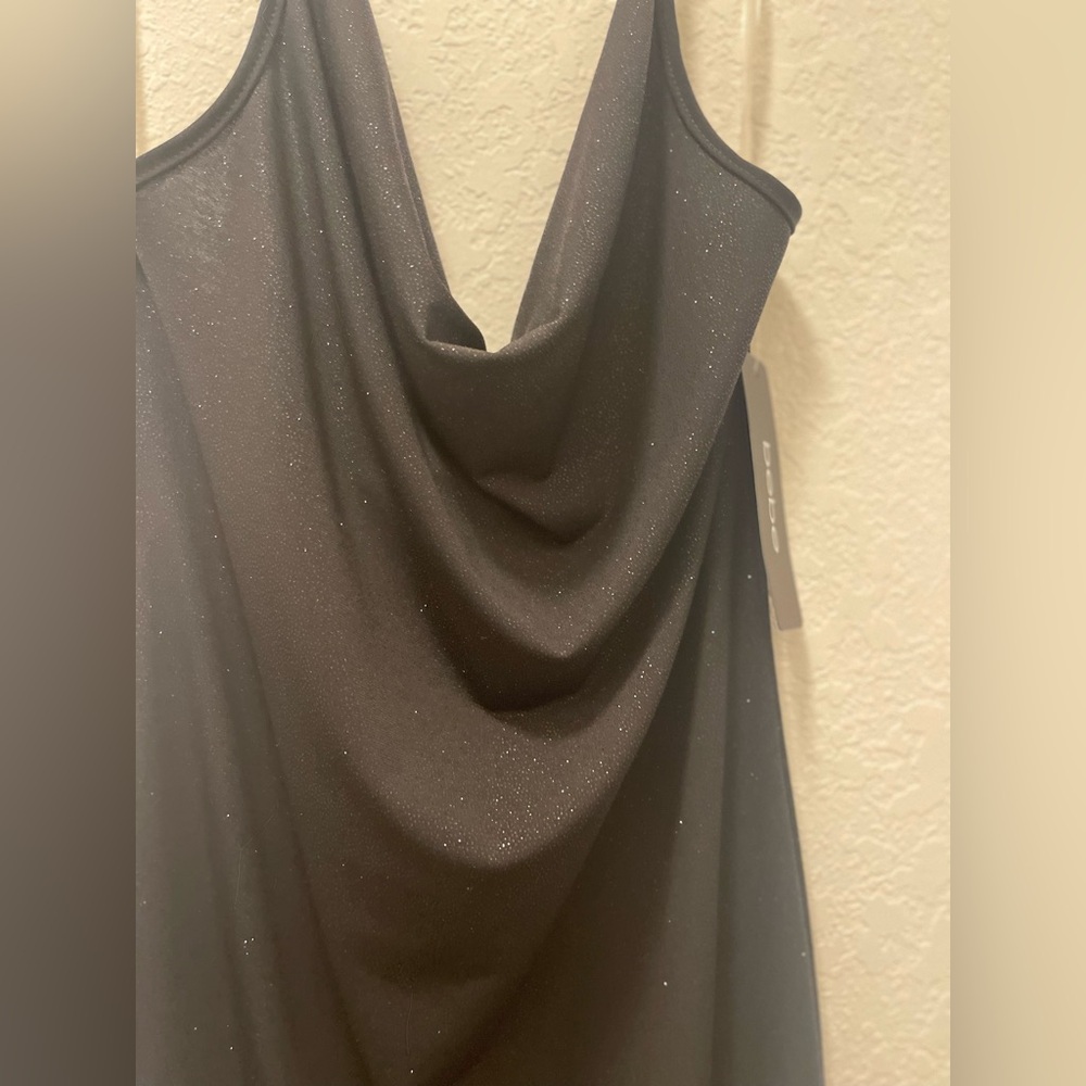 NWT bebe Black Shimmer Backless Maxi Dress – Size S